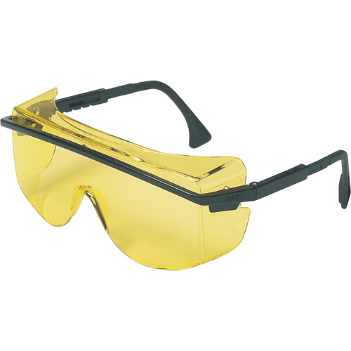Lunettes de s&eacute;curit&eacute; Uvex Astrospec OTG 3001, Lentille Ambr&eacute;e, Anti-&eacute;gratignures, ANSI Z87+/R&eacute;pond ou surpasse la norme CSA Z94.3 Les Fournitures Industrielles Méga