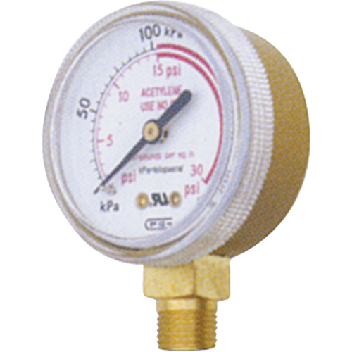 Pressure Gauges, 1-1/2" , 0 - 100 psi, Bottom Mount, Analogue Les Fournitures Industrielles Méga