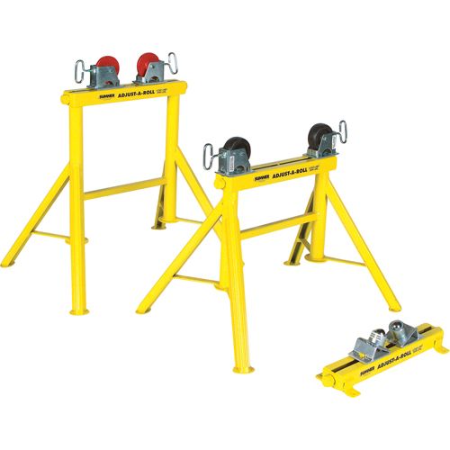 Adjust-A-Rolls&reg; Stand, 1000 lbs. Load Capacity, 36" Pipe Capacity Les Fournitures Industrielles Méga