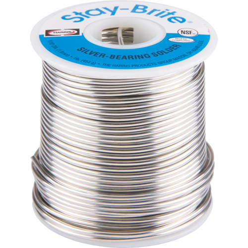 Stay-Brite&reg; Solders, Lead-Free, 96% Tin 4% Silver, Solid Core, 0.0625" Dia. Les Fournitures Industrielles Méga