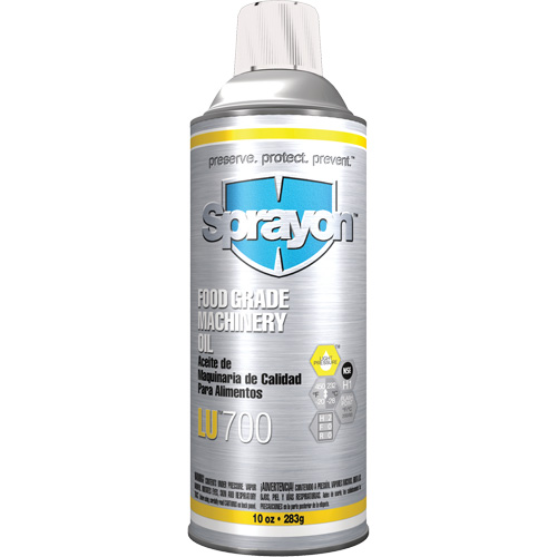 LU700 Food Grade Machinery Oil, 10 oz., Aerosol Can Les Fournitures Industrielles Méga
