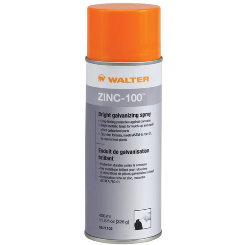 ZINC-100 Bright Galvanizing Spray, Aerosol Can Les Fournitures Industrielles Méga