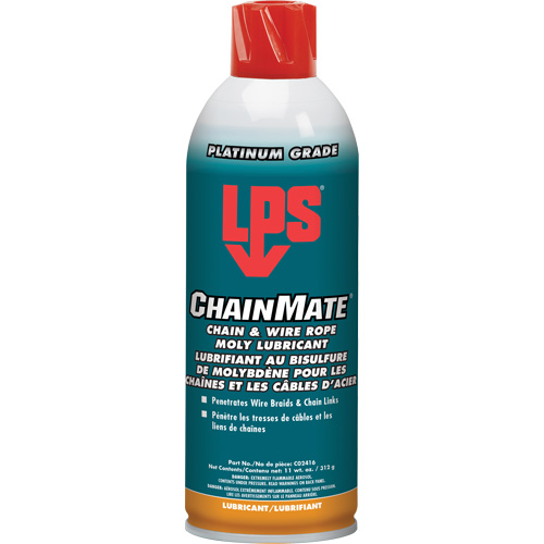 Lubrifiant pour chaînes & c&acirc;bles m&eacute;talliques Chainmate, Canette a&eacute;rosol Les Fournitures Industrielles Méga