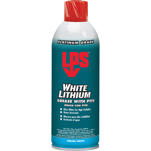 Graisse de Lithium blanche a/PTFE, Canette a&eacute;rosol Les Fournitures Industrielles Méga