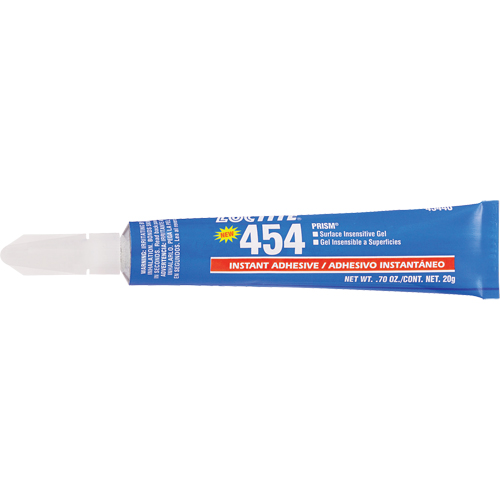 Gel adh&eacute;sif instantan&eacute; Prism 454, Transparent, Tube, 20 g Les Fournitures Industrielles Méga