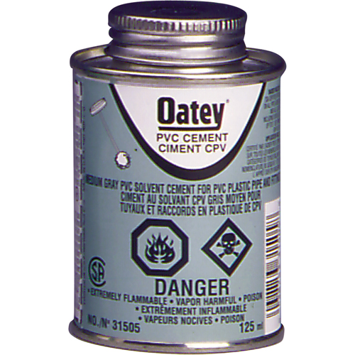 PVC Medium-Duty Cement, 946 ml, Brush-Top Can, Grey Les Fournitures Industrielles Méga