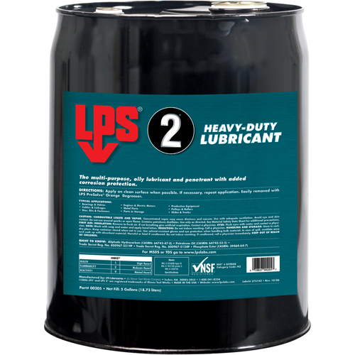 2&reg; Heavy-Duty Lubricant, Pail Les Fournitures Industrielles Méga