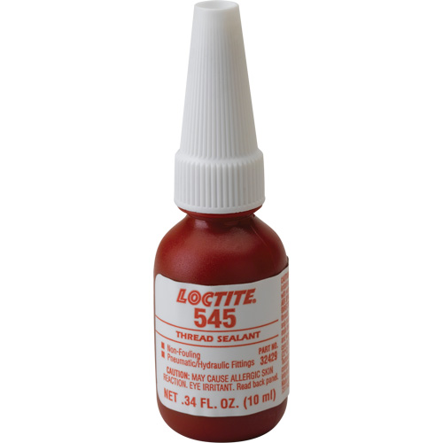 Thread Sealant 545 Hydraulic/Pneumatic Sealant, Bottle, 10 ml, -54° C - 149° C/-65° F - 300° F Les Fournitures Industrielles Méga