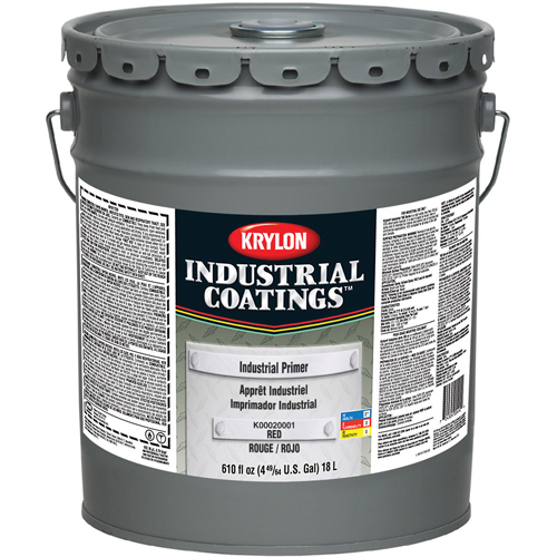 Industrial Primer, 18.9 L, Pail, Red Oxide Les Fournitures Industrielles Méga