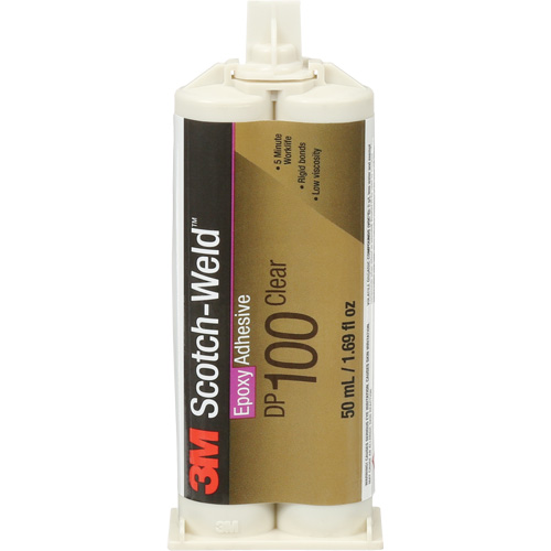 Scotch-Weld Adhesive, 1.7 fl. oz., Dual Cartridge, Two-Part, Clear Les Fournitures Industrielles Méga