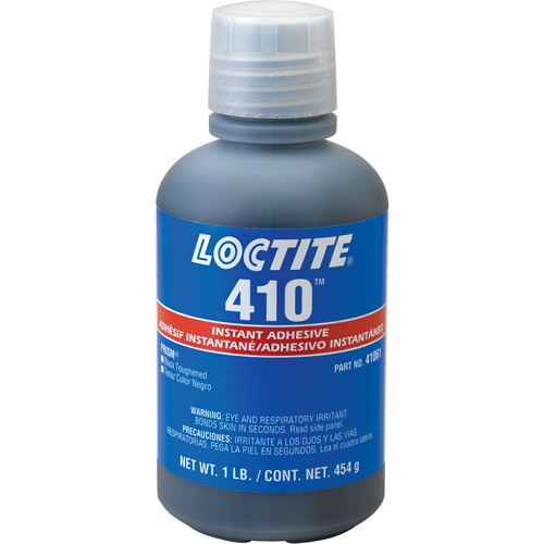 Adh&eacute;sif instantan&eacute; 410, Noir, Bouteille, 454 g Les Fournitures Industrielles Méga