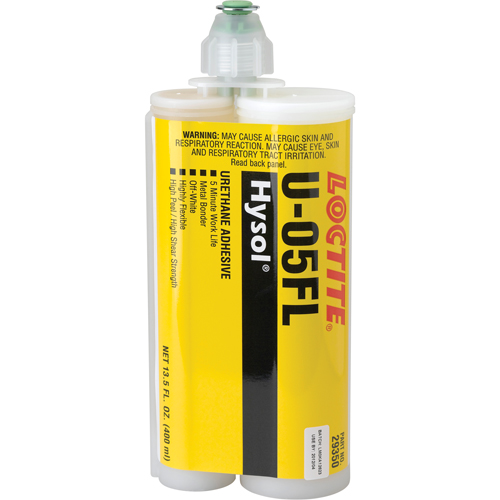 Adh&eacute;sif ur&eacute;thane Hysol U-05FL, Deux composants, Cartouche double, 622 g, Blanc cass&eacute; Les Fournitures Industrielles Méga