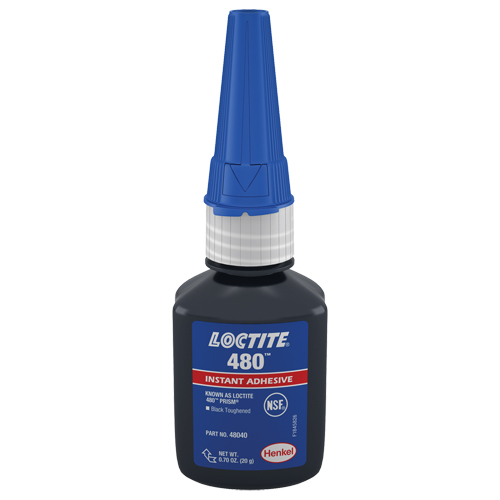 480 Instant Adhesive, Black, Tube, 20 g Les Fournitures Industrielles Méga