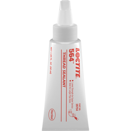 Produit d'&eacute;tanch&eacute;it&eacute; pour raccords filet&eacute;s 564, Tube, 50 ml, -53.9° C - 572° C/-65° F - 300° F Les Fournitures Industrielles Méga