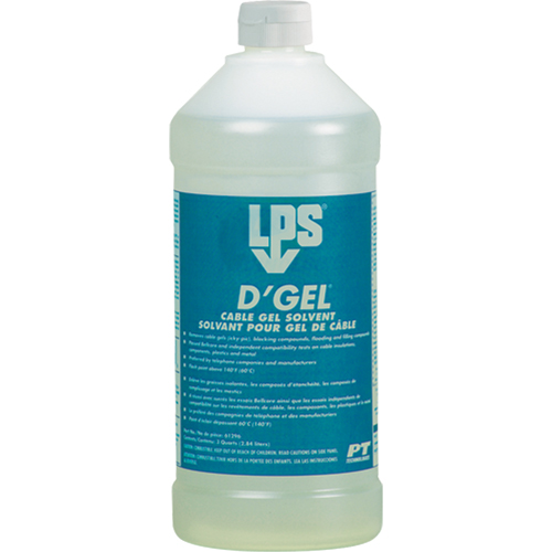 Solvant de gel D'Gel pour c&acirc;bles, 32 oz, Bouteille Les Fournitures Industrielles Méga