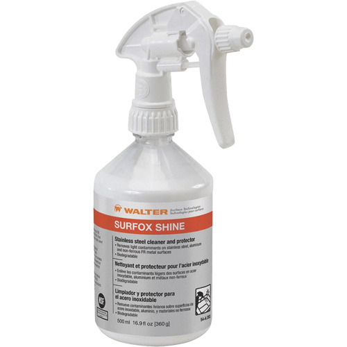 Nettoyant & protecteur pour acier inoxydable Surfox Shine, 500 ml, Bouteille &agrave; g&acirc;chette Les Fournitures Industrielles Méga
