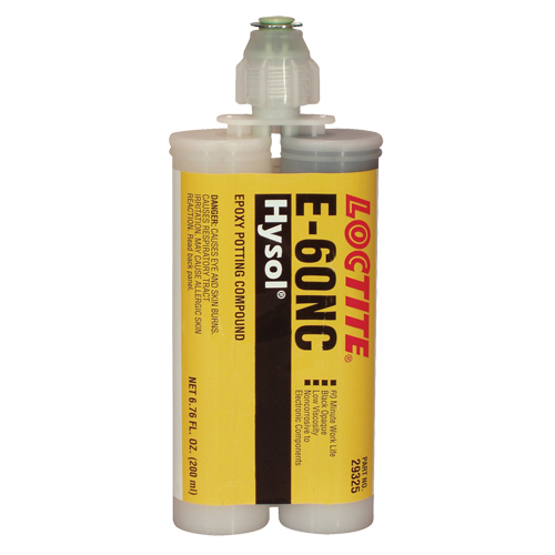 E-60NC Electrically Non-Corrosive Structural Adhesives, 200 ml, Dual Cartridge, Two-Part, Black Les Fournitures Industrielles Méga
