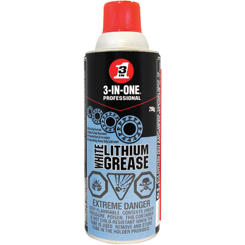 Graisse de lithium blanc 3-IN-1 , Canette a&eacute;rosol Les Fournitures Industrielles Méga
