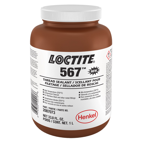 Scellant &agrave; filet haute temp&eacute;rature 567, Bouteille, 1 L,  Les Fournitures Industrielles Méga