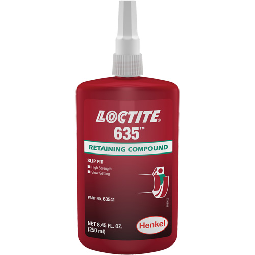 Loctite&reg; 635 Retaining Compound, 250 ml, Bottle, Green Les Fournitures Industrielles Méga