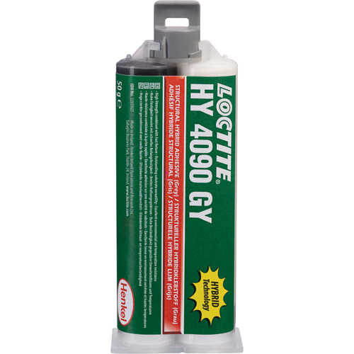 HY 4090 GY Structural Repair Hybrid Adhesive, Two-Part, Dual Cartridge, 50 g, Grey Les Fournitures Industrielles Méga