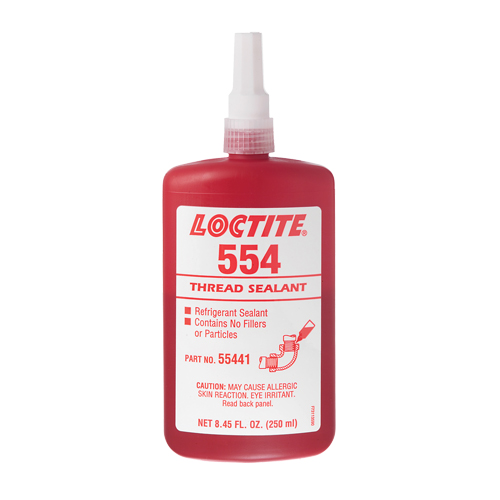 Produit d'&eacute;tanch&eacute;it&eacute; pour raccords filet&eacute;s 554, Bouteille, 10 ml, -53,89° C - 148,89° C/-65°F - 300°F Les Fournitures Industrielles Méga