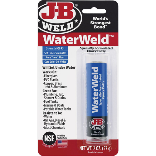 WaterWeld Epoxy, 2 oz., Stick, Off-White Les Fournitures Industrielles Méga