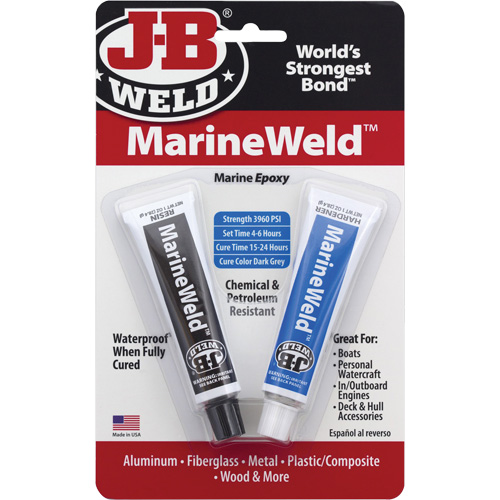 MarineWeld Epoxy, Two-Part, Tube, 3 oz., Grey Les Fournitures Industrielles Méga