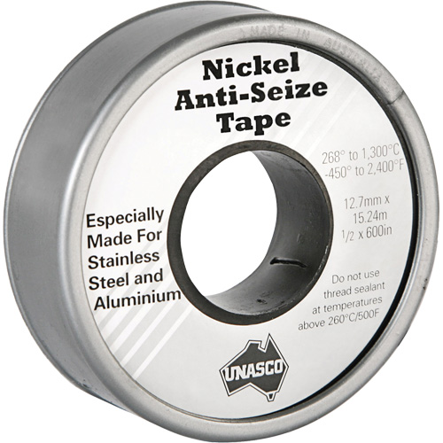 Nickel Anti-Seize Tape, 590" L x 1/2" W, Silver Les Fournitures Industrielles Méga