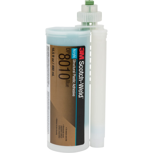 Adh&eacute;sif structural pour composants en plastique Scotch-Weld, Deux composants, Cartouche, 490 ml, Bleu Les Fournitures Industrielles Méga