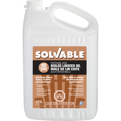 Boiled Linseed Oil, Jug, 3.78 L Net Volume Les Fournitures Industrielles Méga