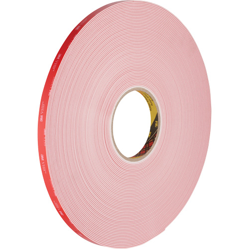 VHB Tape, 32.9 m (108') L x 12.7 mm (1/2") W, 62 mils, Acrylic Les Fournitures Industrielles Méga