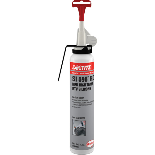 Adh&eacute;sif mastic d'&eacute;tanch&eacute;it&eacute; &agrave; base de silicone r&eacute;sistant aux variations de temp&eacute;rature &eacute;lev&eacute;e Superflex, Canette a&eacute;rosol, Rouge Les Fournitures Industrielles Méga
