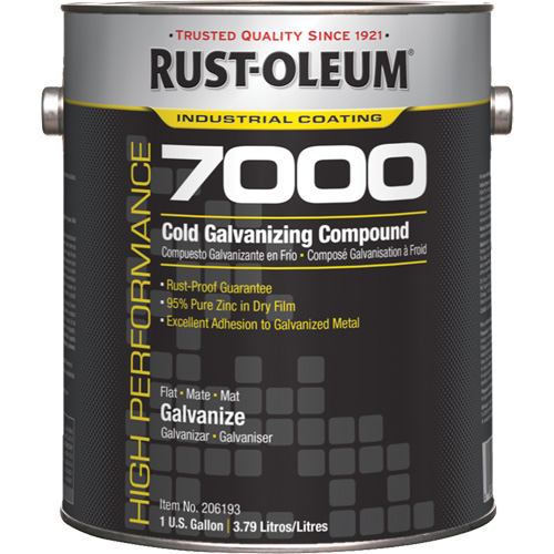 High-Performance 7000 System Cold Galvanizing Compound, Gallon Les Fournitures Industrielles Méga