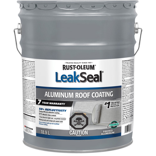 Rev&ecirc;tement de toit en aluminium 7 ans LeakSeal Les Fournitures Industrielles Méga
