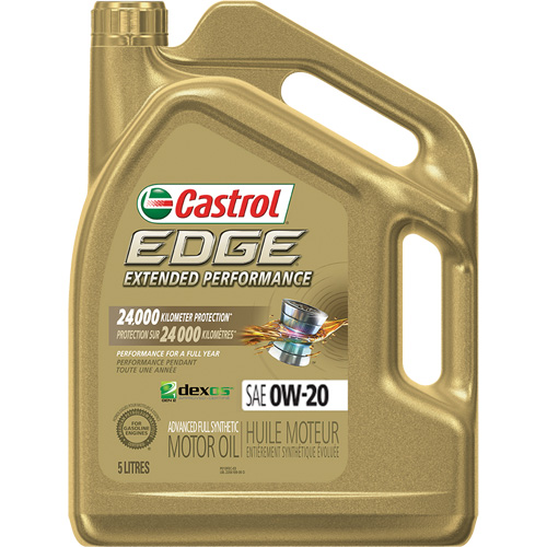 Huile pour moteur performance prolong&eacute;e 0W-20 Edge, 5 L, Cruche Les Fournitures Industrielles Méga