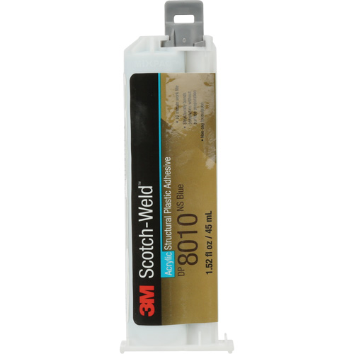 Scotch-Weld Structural Plastic Adhesive, Deux composants, Cartouche double, 45 ml, Bleu Les Fournitures Industrielles Méga