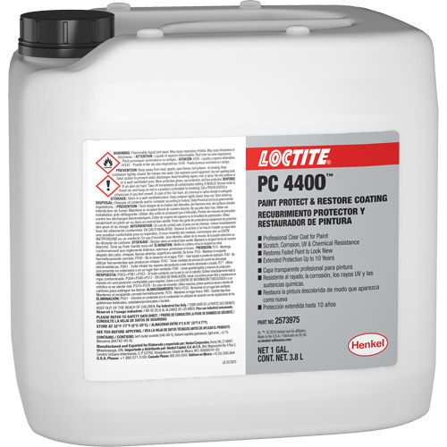 Appr&ecirc;t de protection et de restauration de la peinture PC 4400, 3,8 L, Cruche, Transparent Les Fournitures Industrielles Méga