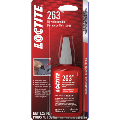 Compos&eacute; de blocage 263, Rouge, &eacute;lev&eacute;, 36 ml, Bouteille Les Fournitures Industrielles Méga