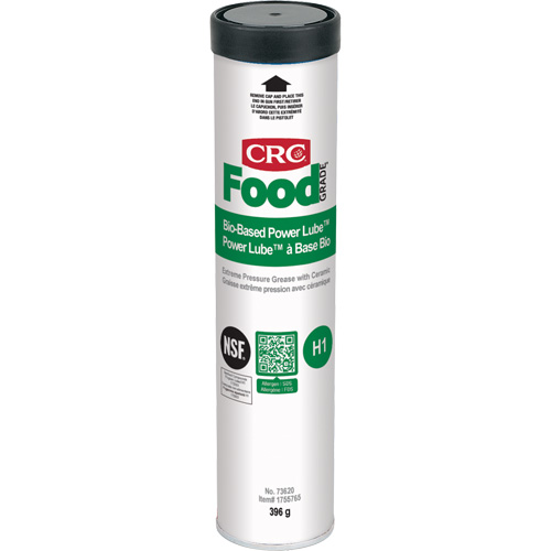 FoodGrade Bio Based Power Lube Extreme Pressure Grease with Ceramic, Cartridge Les Fournitures Industrielles Méga