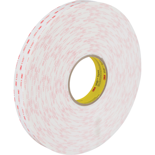 VHB Tape 4950, 33 m (108') L x 25.4 mm (1") W, 45 mils, Acrylic Les Fournitures Industrielles Méga
