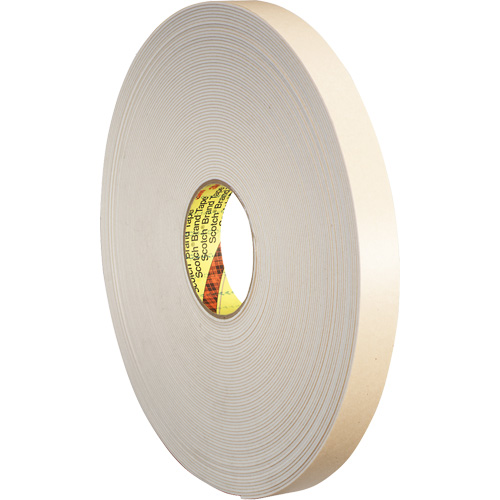 Ruban double face en mousse, 66 m (216') lo x 25,4 mm (1") la, 31 mils, Poly&eacute;thyl&egrave;ne Les Fournitures Industrielles Méga