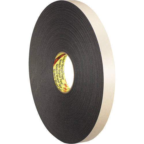 Ruban double face en mousse, 33 m (108') lo x 12,7 mm (1/2") la, 62 mils, Poly&eacute;thyl&egrave;ne Les Fournitures Industrielles Méga