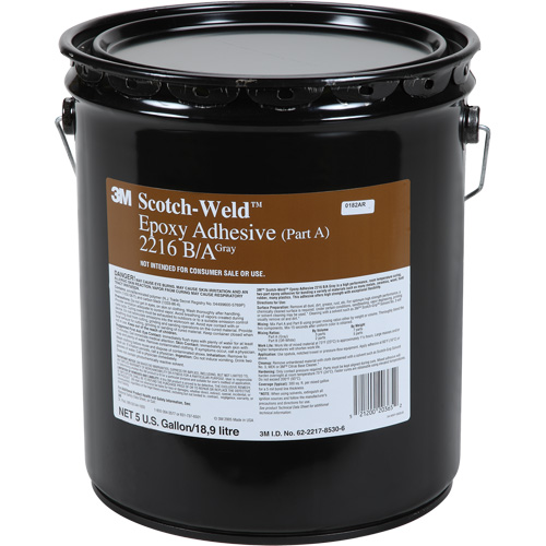 Adh&eacute;sif Scotch-Weld, 5 gal., Seau, Deux composants, Gris Les Fournitures Industrielles Méga