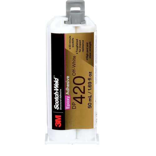 Adh&eacute;sif Scotch-Weld, 1,25 oz lq, Cartouche, Deux composants, Blanc cass&eacute; Les Fournitures Industrielles Méga