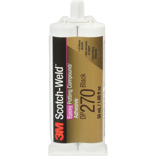 Mat&eacute;riau d'enrobement Scotch-Weld, 1,7 liq. oz., Cartouche double, Deux composants, Noir Les Fournitures Industrielles Méga