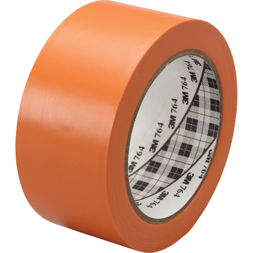 Ruban en vinyle pour travaux g&eacute;n&eacute;raux 764, 25,4 mm (1") la x 32,9 m (108') lo, 5 mils, Orange Les Fournitures Industrielles Méga
