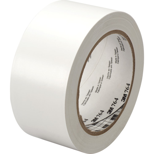 Ruban en vinyle pour travaux g&eacute;n&eacute;raux 764, 25,4 mm (1") la x 32,9 m (108') lo, 5 mils, Blanc Les Fournitures Industrielles Méga