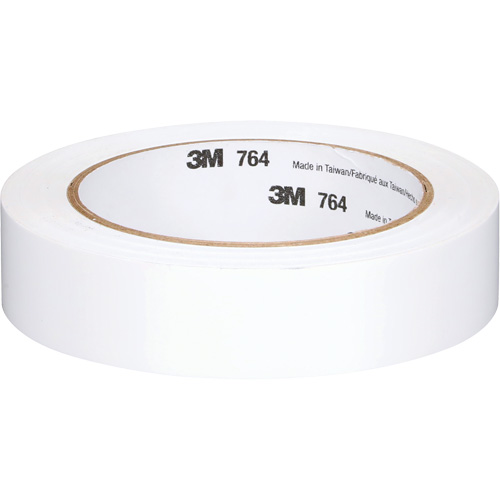 764 General-Purpose Vinyl Tape, 25.4 mm (1") W x 32.9 m (108') L, 5 mils, White Les Fournitures Industrielles Méga