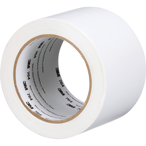 764 General-Purpose Vinyl Tape, 76 mm (3") W x 32.9 m (108') L, 5 mils, White Les Fournitures Industrielles Méga